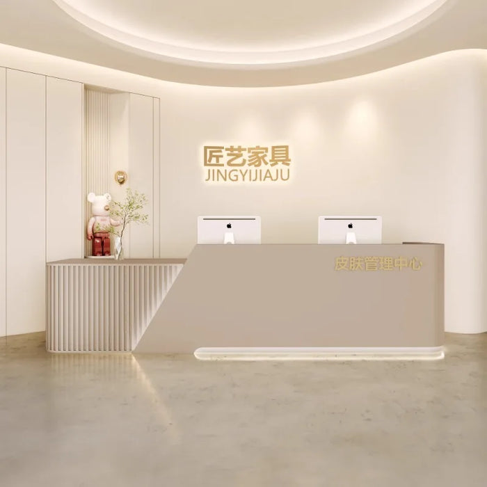 Beauty Salon Reception Desks Office Luxury Front Small Console Table Reception Desks Podium Silla De Escritorio Bar Furniture