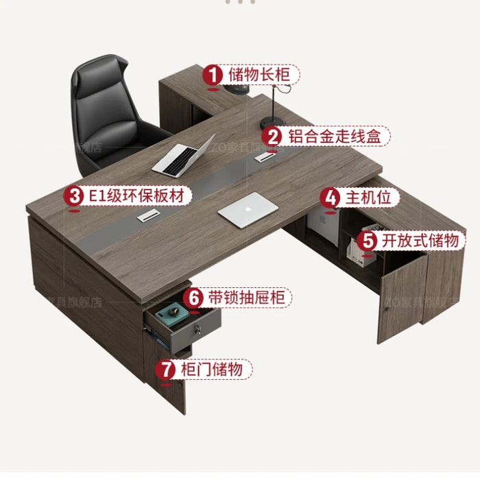 Double Person Employee Office Desks Simplicity Boss Modern Combination Office Desks Finance Manager Escritorios Furniture QF50OD