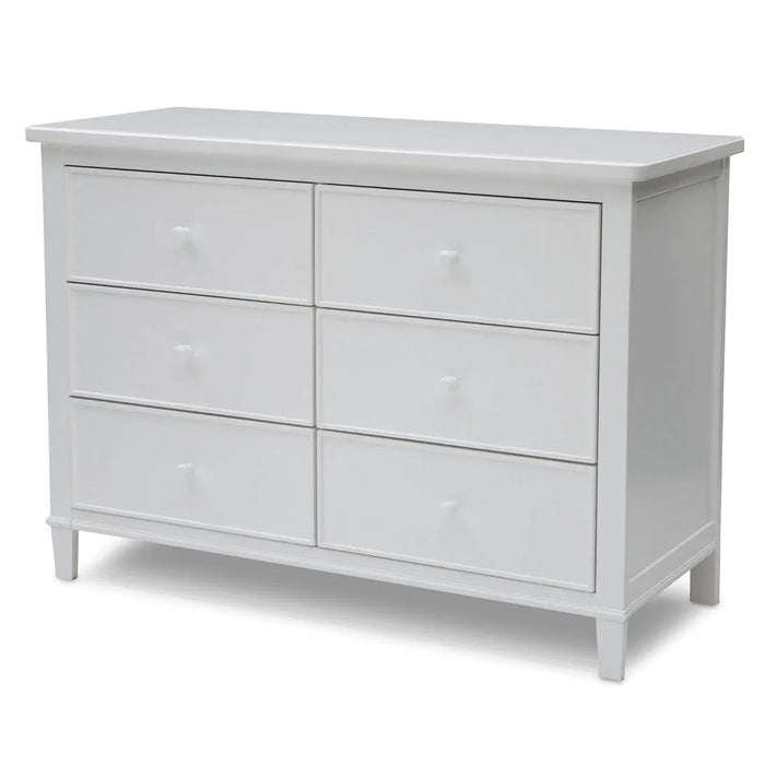 Haven 6 Drawer Dresser, Greenguard Gold Certified, White.grey