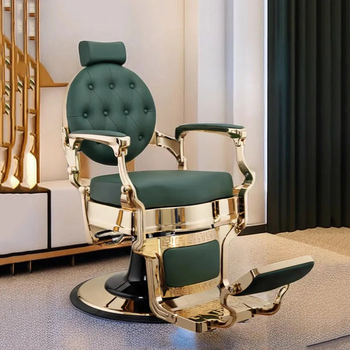 Vintage Hairdressing Chair Gold Latest Luxury Hair Salon Equipment Furniture Hairdressing Chair Multifinction Sedie Salon Chair