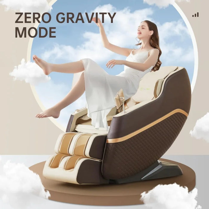 Real Relax Massage Chair, SL Track Full Body Zero Gravity Massage Chair Recliner with 18 Modes Yoga Stretch Blurtooth Heating AP