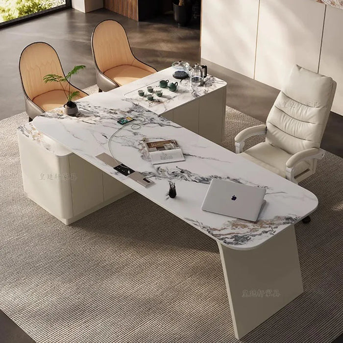 Modern Studio Office Desk Corner Reception Study Workbench Standing Office Desk Writing Bureau Meuble Minimalist Furniture