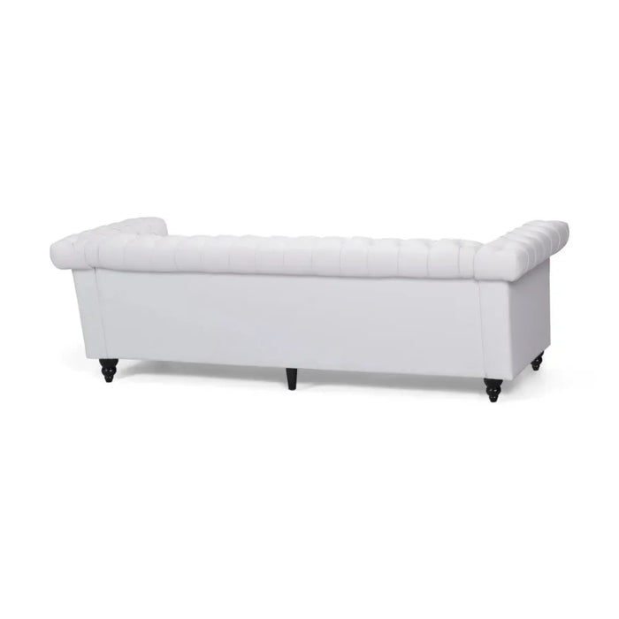 Living Room Tufted Fabric Sofa, with 3 Seats, 83"White Sofas