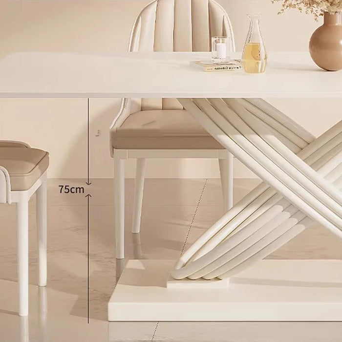 White Modern Dining Table Set 4 Chairs Italian Large Luxurious Dinning Tables Chair Complete Muebles De Cocina Kitchen Furniture