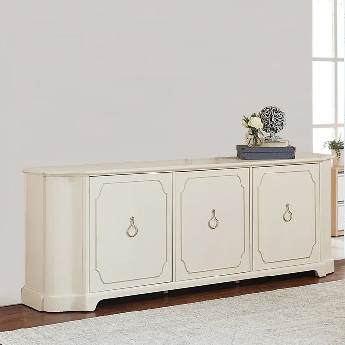 Bedroom Tv Cabinet High-end Small Solid Wood American Light Extravagant White Drawer Storage