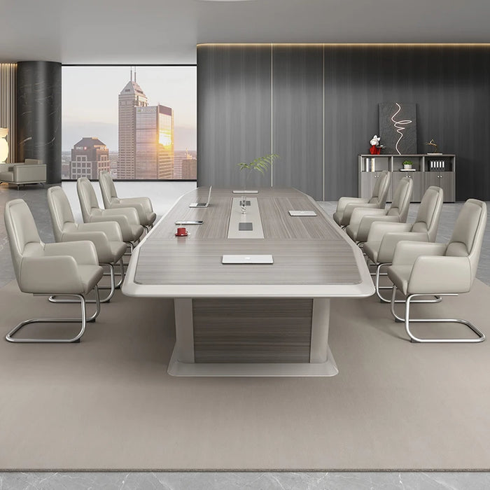 The conference table is simple and modern, and large light luxury combination is a long negotiation table and chair