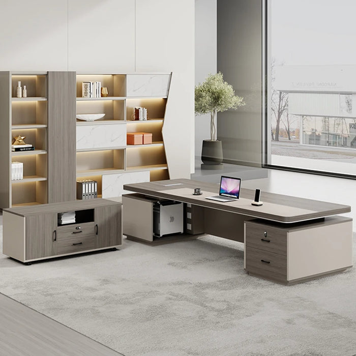 Boss Desk Simple Modern Fashionable Light Luxury CEO Office Furniture Desk Combination Manager Single Boss Desk Combination