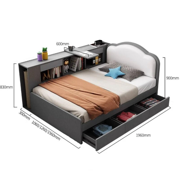 Storage Space Modern Children Beds Toddler Floor Solid Wood Girls Children Beds House Mueble Infantil Bedroom Furniture YQ50CB