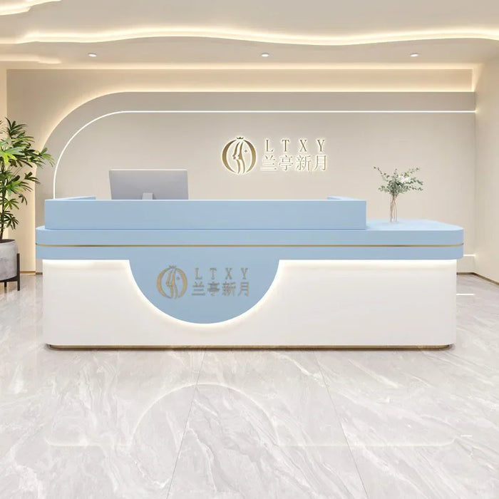 Beauty Salon Reception Desks Club Front Checkout Closet European Reception Desks Register Mostrador Recepcion Luxury Furniture