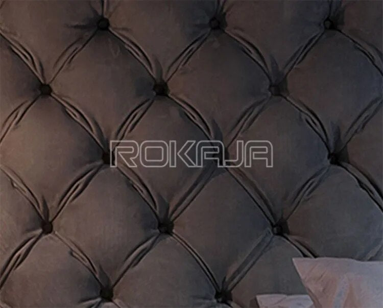 European Style Nubuck Soft Leather Bed Double Bed Bedroom Queen King Size Bed Brand Designer Hotel Villa Furniture Set