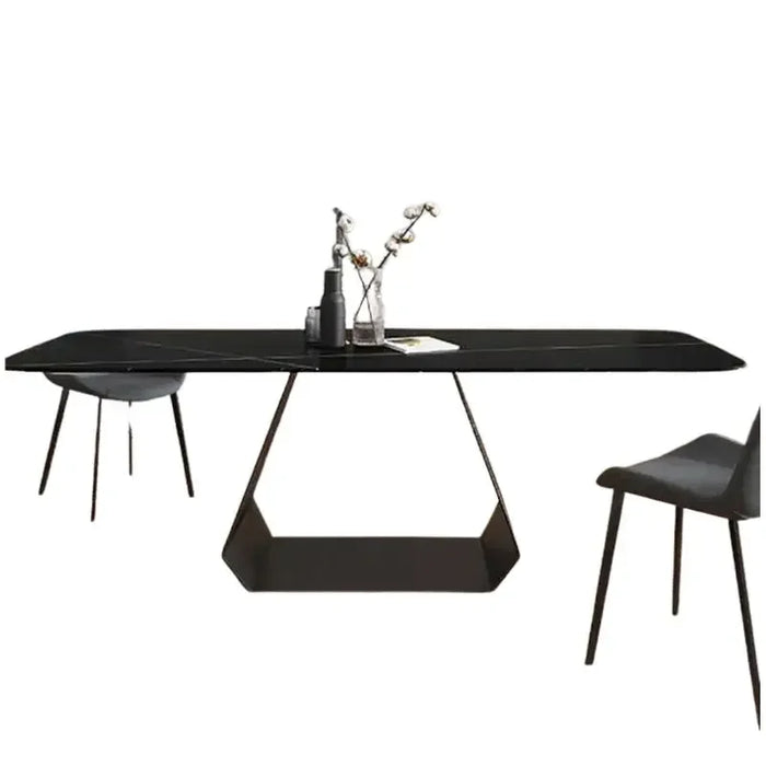 Italian Minimalist Dining Table Rock Board Modern Light Luxury Black Kitchen Table Indoor Living Room Meubles Home Furniture