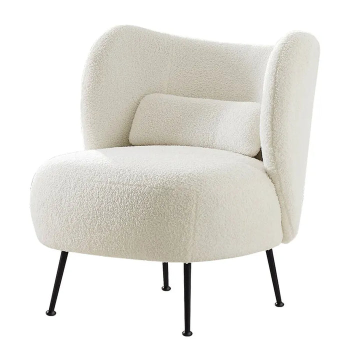 INS Lamb Wool Single Sofa Modern Living Room Sofas Ergonomic Design Relax Armchair Beauty Salon Luxury Divano Furniture WK