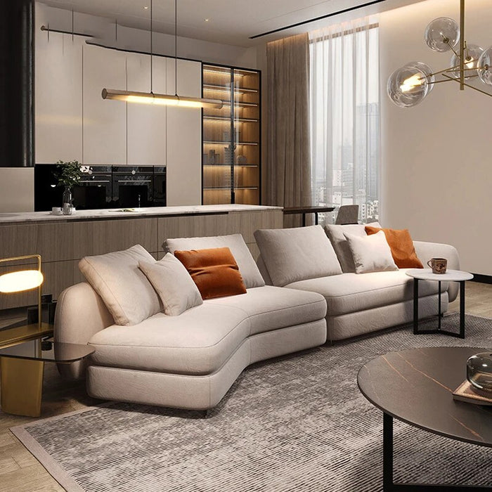 The latest design  modern sofa set furniture living room luxury science and technology fabric segmented sofa
