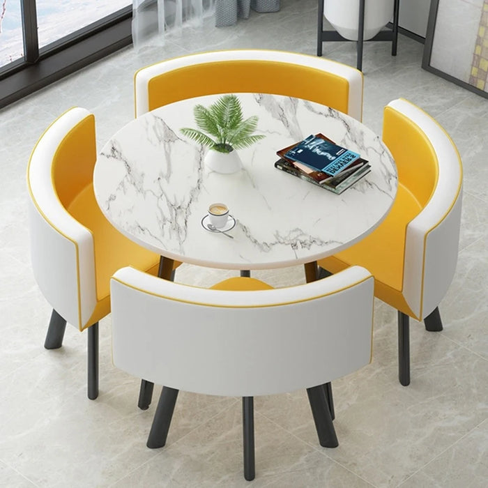 Simple Dining Room Sets Reception Desk Chair Combination One Four Chairs Office Leisure Round Mesas De Jantar Kitchen Furniture
