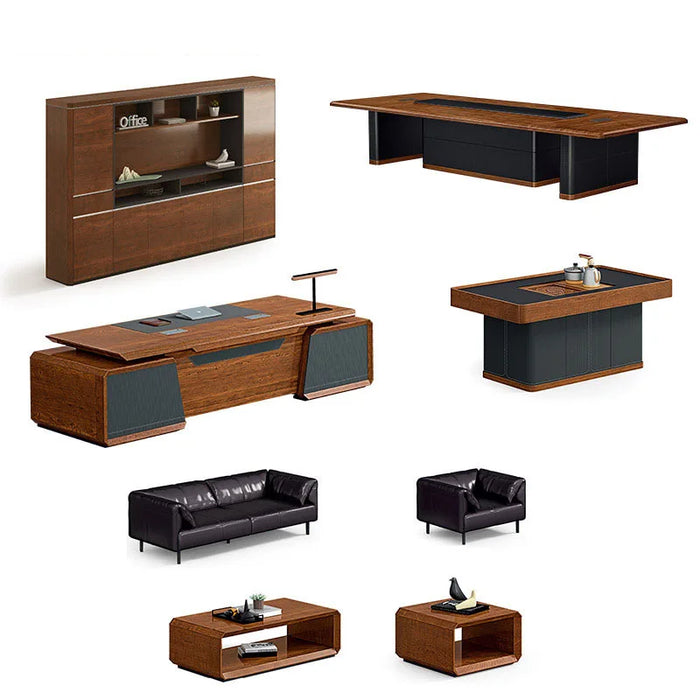 Company boss desk, president desk, large class desk, chairman desk, chair combination office home