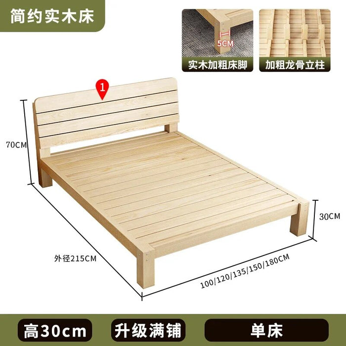 Double Space Saving Bed Living Room Loft Wood Modern Children Bed Frame Luxury King Size Camas Dormitorio Furnitures For Bedroom