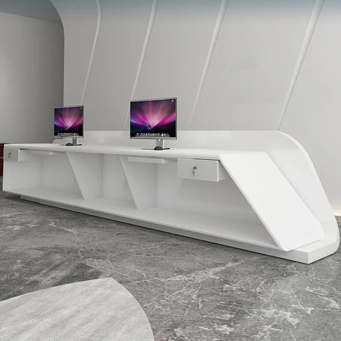 Paint reception desk Simple modern company office consulting services medical desk beauty salon cashier bar