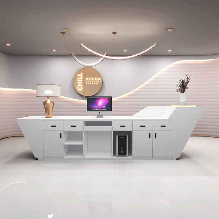 Modern Office Front Desk Supermarket Shop Salon Clothing Cashier Counter Bar Checkout Mostrador Oficina Commercial Furniture