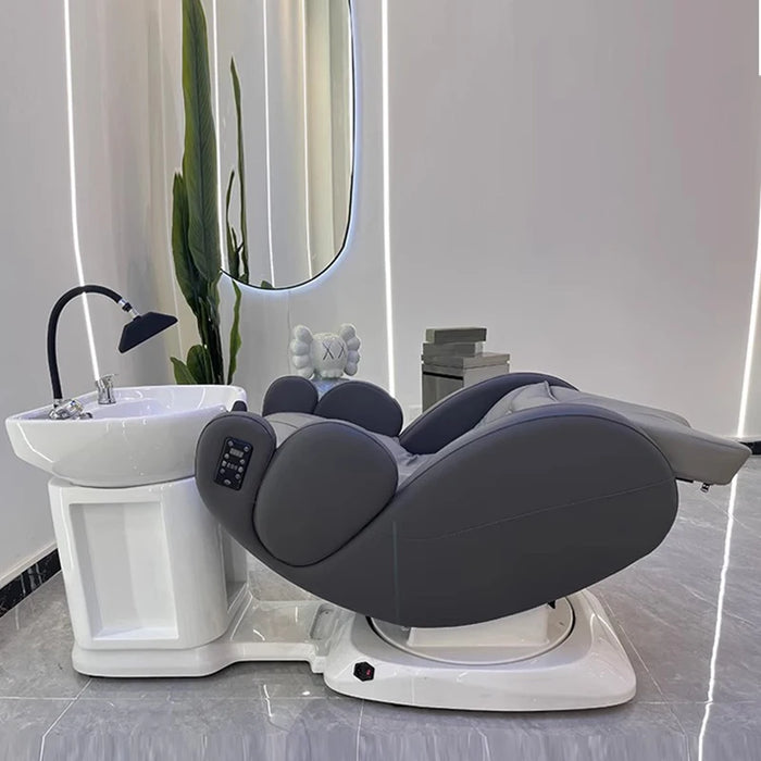 Hair Washing Massage Bed Electric Beauty Styling Barber Shaving Chair Hairdresser Simple Sillas Peluqueria Spa Furniture CY50XT