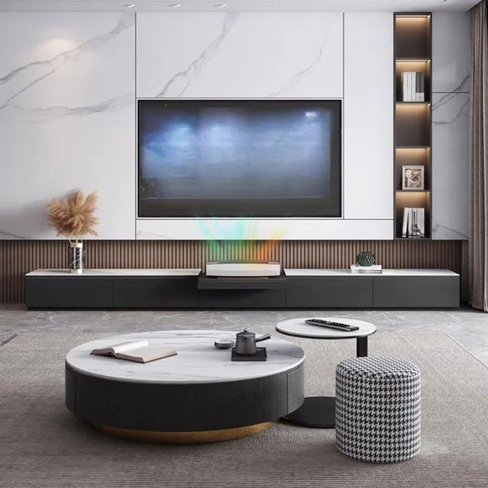Consoles Laptop Center Shelf Tv Stand Wood Television Mobile Display Tv Stand Grey Coffee Szafka Na Buty Living Room Furniture