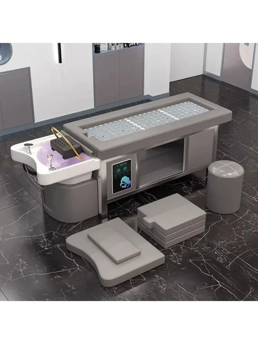 Head Spa Shampo Chair Stylist Fumigation Luxury Minimalistic Hair Wash Bed Massage Therapy Behandelstoel Furniture MQ50SC