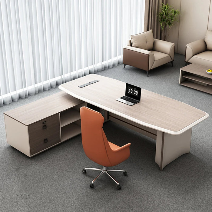 Minimalist Modern CEO Business Computer Desk Gaming Luxury Escritorios Square Office Furniture Desk With Drawers L Shaped Desk