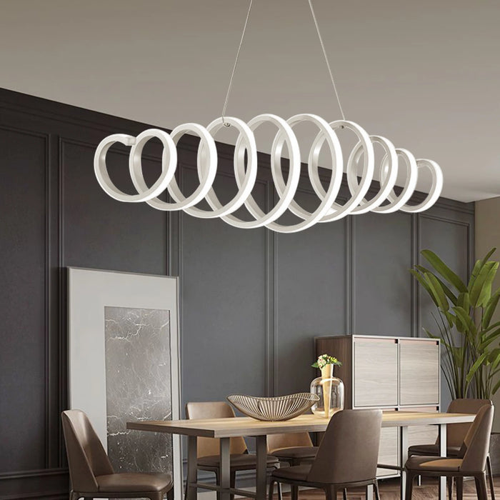 Acrylic Modern LED S-shaped lighting post Ceiling Light Dining Room Bar Pendant Lamp Fixture Chandelier Creative  Light