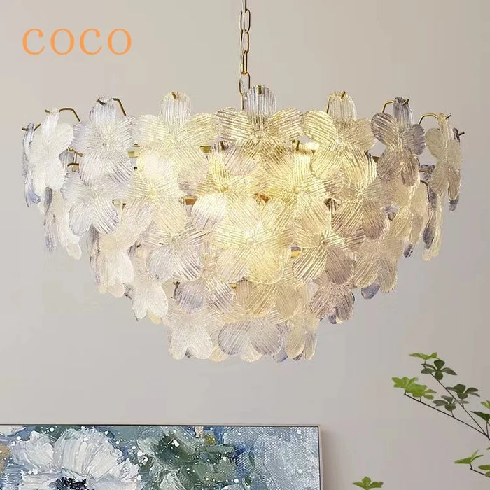 Modern Creative Art Luxury French Style Floral Crystal Glass Chandelier, Living Room, Bedroom, Dining Room, Romantic Chandelier