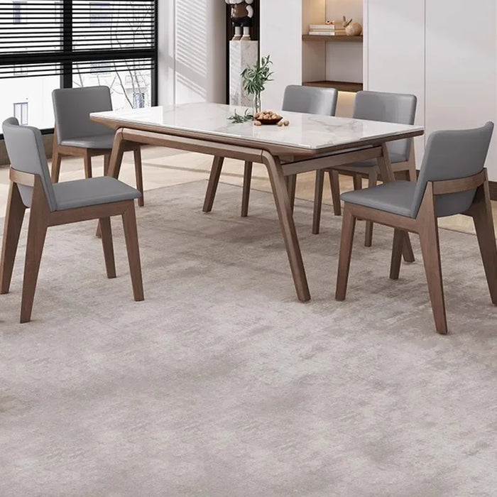 Modern Rectangle Dining Table Japanese White Waterproof Wooden Dining Table Luxury Marble Mesa De Comedor Kitchen Furniture