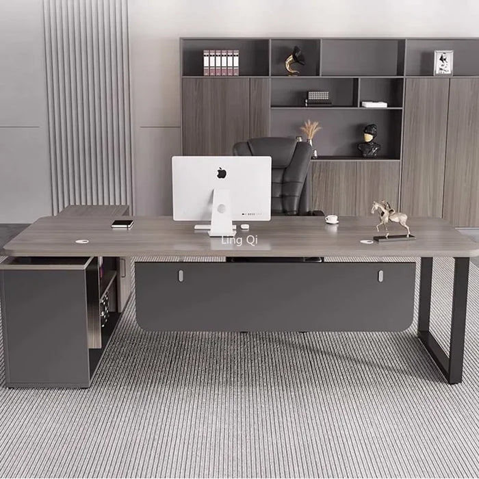 Black Executive Office Desk Storage Vanity Mid Century Modern Computer Desks Secretary Organizer Bureau Meuble Dining Room Sets