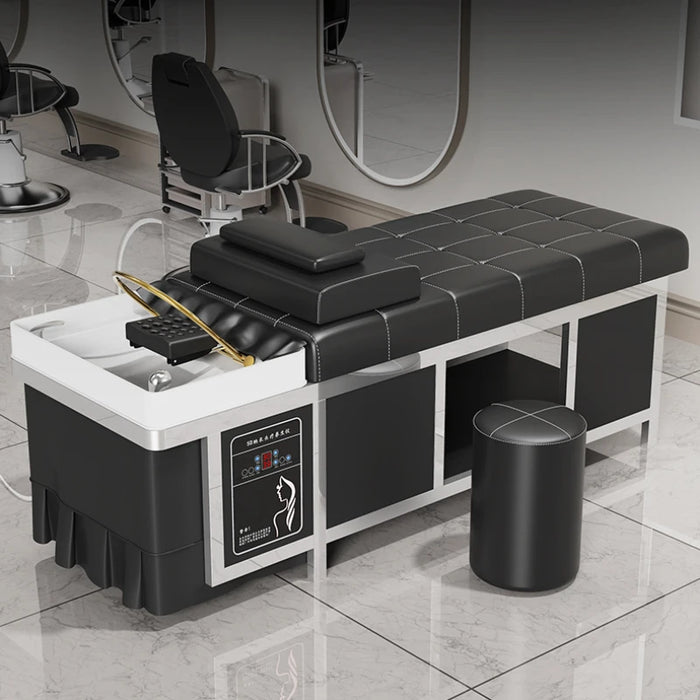 Fumigating Shampoo Chair Simple Beauty Sink Head Spa Equipment Shampoo Chair Hairdressing Cadeira Barber Shop Furniture ZT50SC
