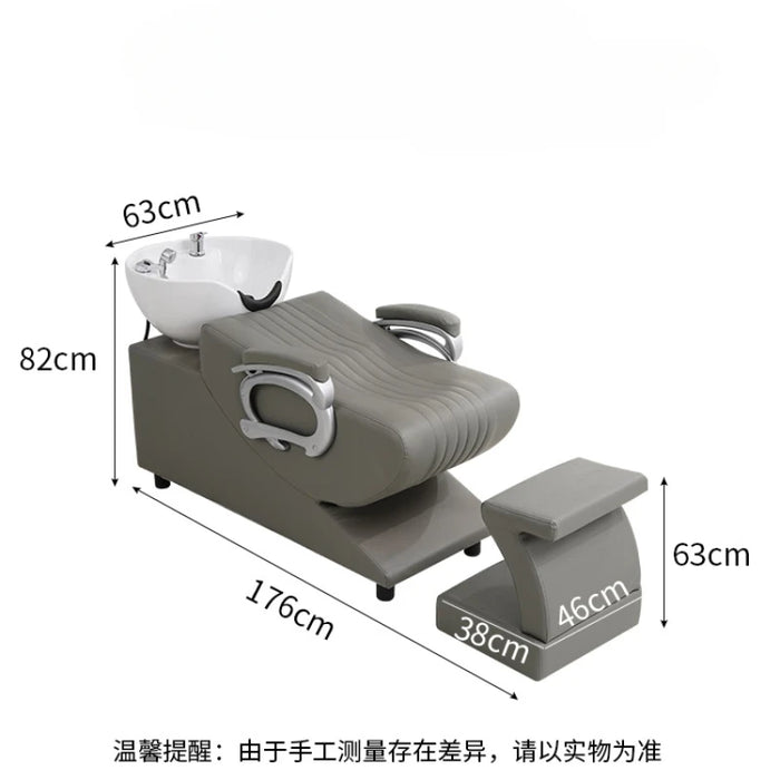 Barb Hair Salon Shampoo Chairs Dedicated Customization Pottery Pot Simplicity Shampoo Chairs Lie Massageador Furniture QF50SC