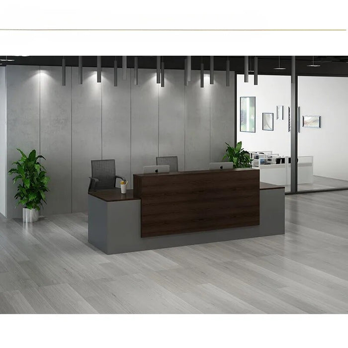 Commercial Office Furniture Hot Sale Elegant Front Desk Bar Counter Lobby Wooden Modern Reception Desk