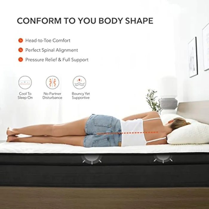 Twilight Mattresses for Sleeping Mats on the Floor Motion Isolating Individually Wrapped Coils Colchon Memory Foam Mat Full Size