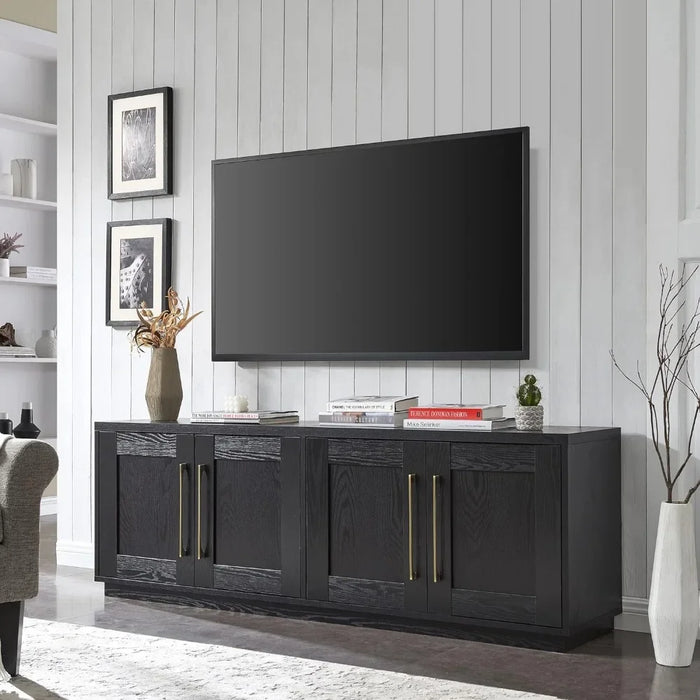Tillman Rectangular TV Stand for TV's Up to 80" in Black Grain Freight Free Cabinet Table Living Room Furniture Home