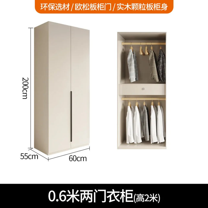 Bedroom furniture light extravagant wardrobe modern simple one-door to top locker flat open wardrobe
