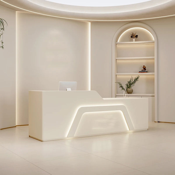 Luxury Cash Reception Desks Gym White Gym Cashier Reception Desk Supermarket Drawer Mostrador Recepcion Beauty Salon Furniture