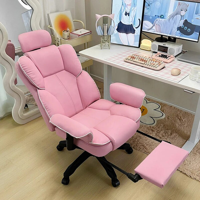 Floor Bedroom Gamer Office Chair Pink Girl Nordic Modern Leisure Armchairs Revolving Manicure Silla De Oficina Office Furniture