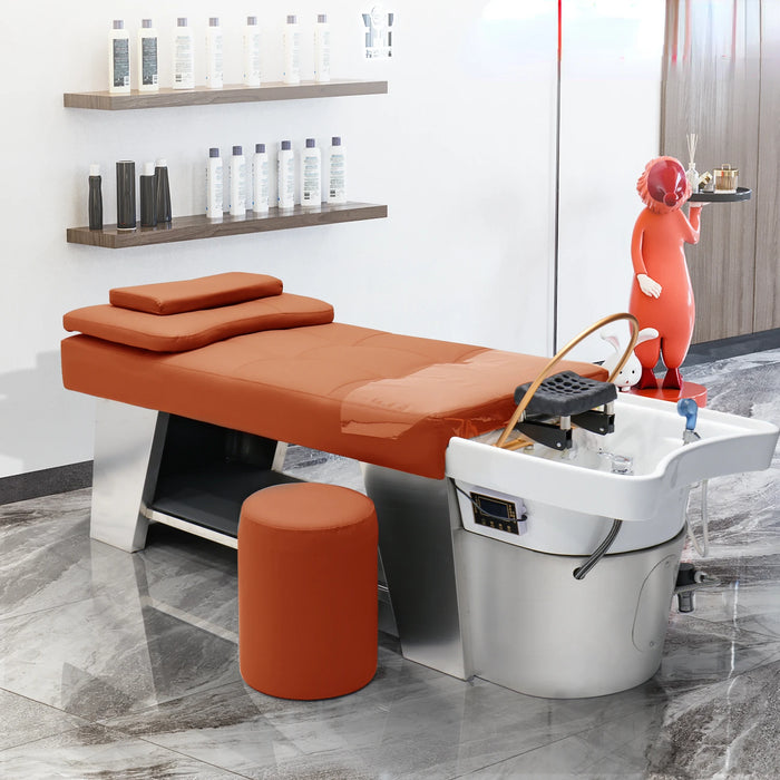 Water Circulation Shampoo Chairs Fumigating Simple Beauty Salon Chair Hair Washing Muebles Para Spa Barber Shop Furniture CY50XT