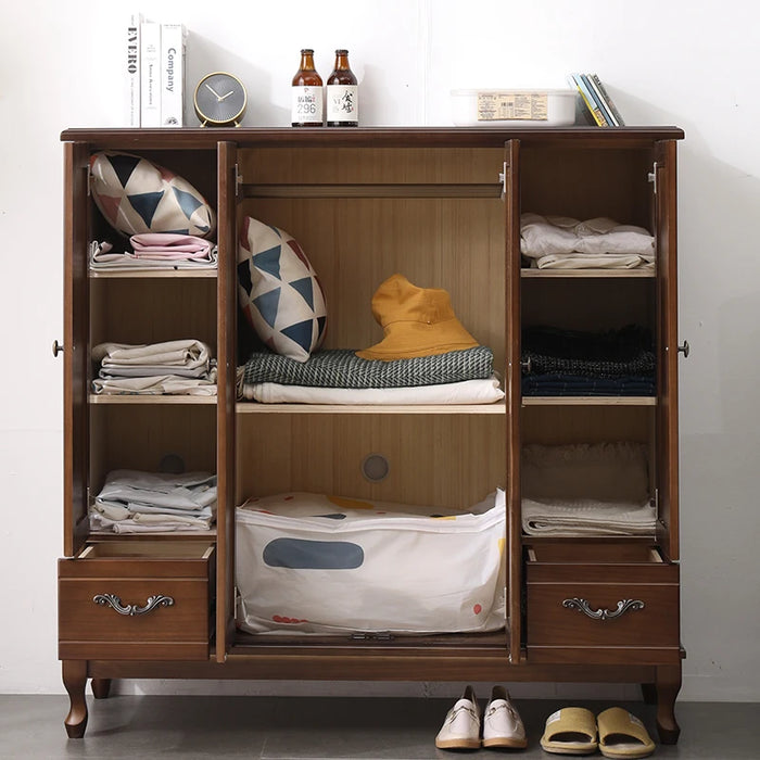 Vintage Luxury Closet Rod Bracket Unique Hotel Industrial Living Room Display Cabinet Design Mueble Para Ropa Bedroom Furniture