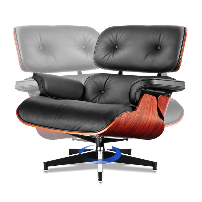 Lounge Chair and Ottoman Replica Premier Tall Version Living Room Office Chairs Genuine Leather Sofa for Bedroom Balcony Studio