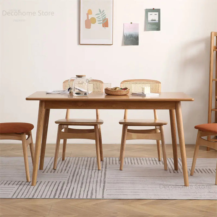 Small Apartment Dining Table and Chair Set American Solid Wood Dining Tables Simple Modern Living Room Tables Home Furniture