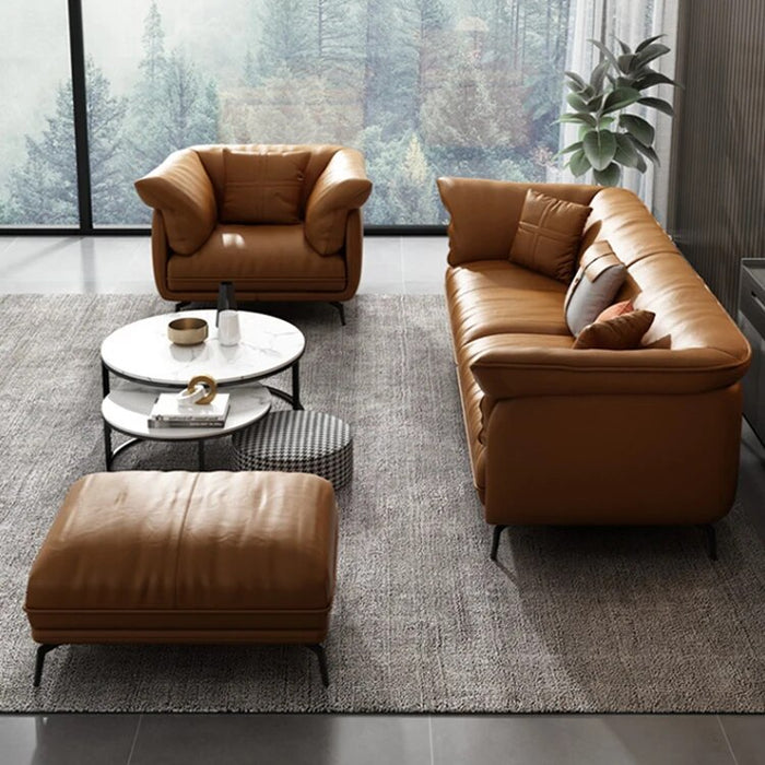 Italian-style modern light luxury high-end size Huxing Leather Sofa Set Furniture Living Room Upholstered Sectionals Sofa