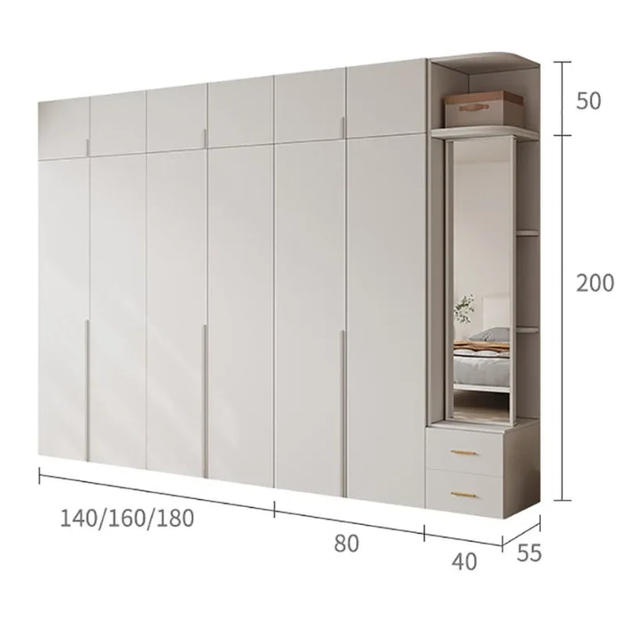 Cabinets Shelf Wardrobe Rack Storage Clothes Holder Mirrors Wardrobe Drawers Luxury Shelf Divider Armario De Ropa Home Furniture