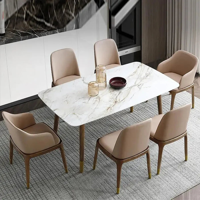 Unique Wedding Dinning Tables Sets Marble Combination Indoor Industrial Luxury Home Living Room Mesa De Comedor Office Furniture
