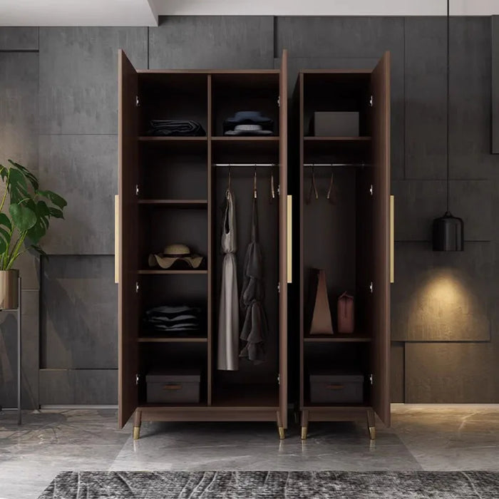 Wood Clothes Wardrobe Storage Drawer Aesthetic Wooden Hotel Wardrobe Bedroom Closet Systems Szafa Na Ubrania Home Furniture