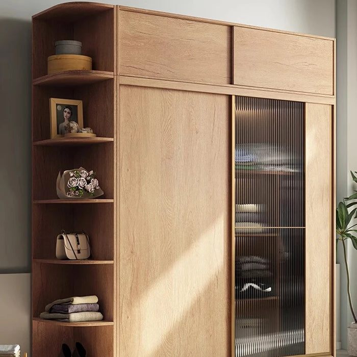 Clothing Rack Bookshelf Wardrobe Wooden European Bedroom Stands Nightstands Switch Closet Clothes Garderobe Luxury Furniture