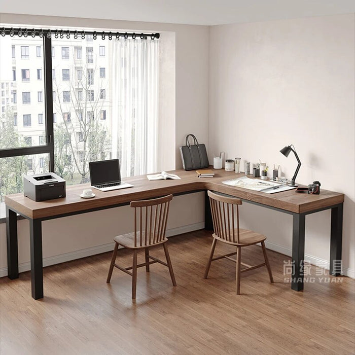 Solid Wood Corner Desk Table Bedroom Kids Study Rack Shelf Desk Table Planner Aesthetic Meuble Bureau De Chambre Home Furniture