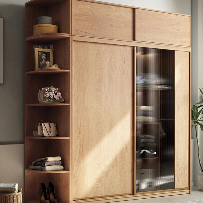 Clothing Rack Bookshelf Wardrobe Wooden European Bedroom Stands Nightstands Switch Closet Clothes Garderobe Luxury Furniture