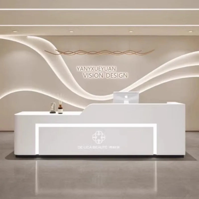 Luxury Modern Reception Desks Office Barbershop Mobile Bar Counter Checkout Register Conference Comptoir Caisse Bar Furniture